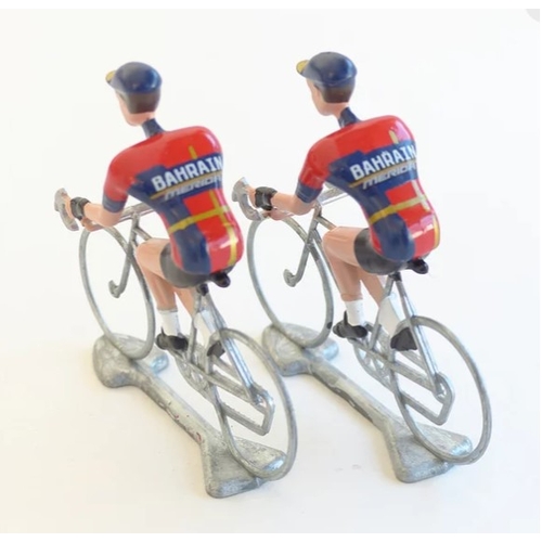 FLANDRIENS Models, 2 x Hand painted Metal Cyclists, Bahrein