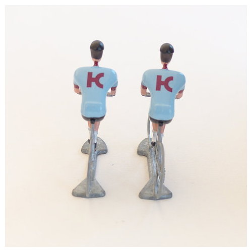 FLANDRIENS Models, 2 x Hand painted Metal Cyclists,  Katusha Alpecin