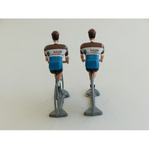 FLANDRIENS Models, 2 x Hand painted Metal Cyclists, AG 2 R