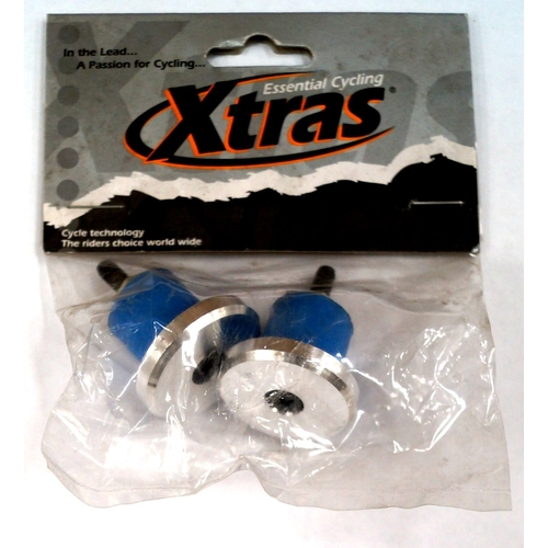 HANDLEBAR PLUGS, ALLOY CAP- RUBBER INSERT W/SCREW  (18mm Dia ), sold per pair