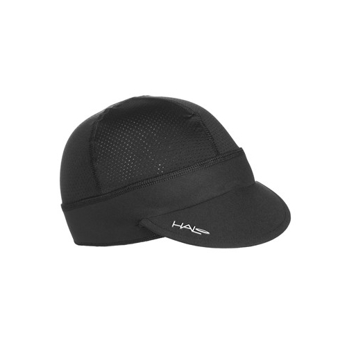 HALO CYCLING CAP  -  Additional Sun Protection, "Halo Sweat Seal, channels sweat away" - BLACK