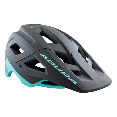 Adura Ascent+ Shield-X Helmet - Matte Black/Turquoise