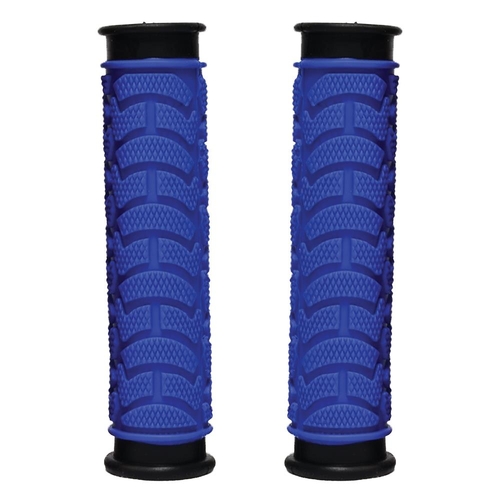 GRIPS - Dual Density MTB Grips, Clossed End. 130mm BLUE  - Oxford Product