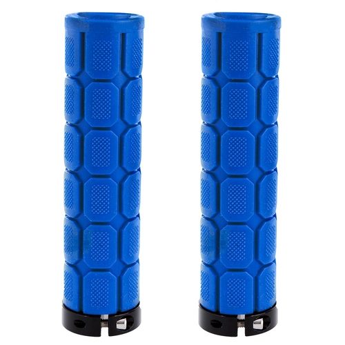 GRIPS - Lock On Fat Grips Dark Blue -larger diameter ( OD: aprox 33mm) for increase comfort & bigger hands,  Oxford Product