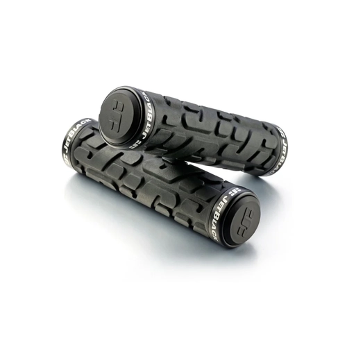 JB Rivet Lock On Grips - Black/Black Rings