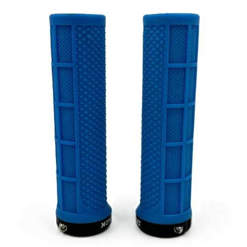 Jetblack Staple Lock On Grips - Blue/Black Rings