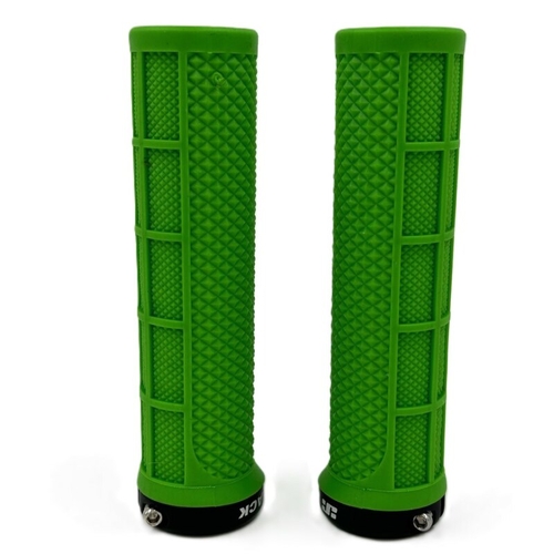 Jetblack Staple Lock On Grips - Green/Black Rings