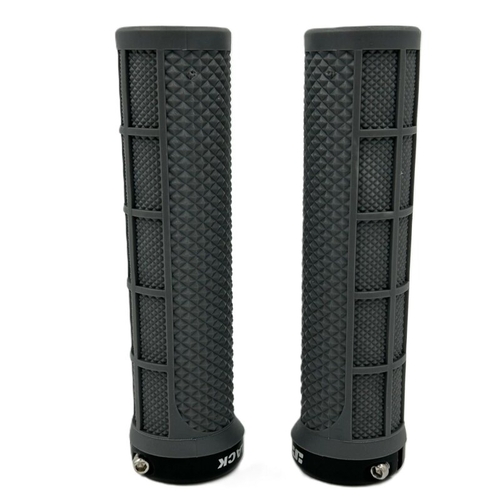 Jetblack Staple Lock On Grips - Grey/Black Rings