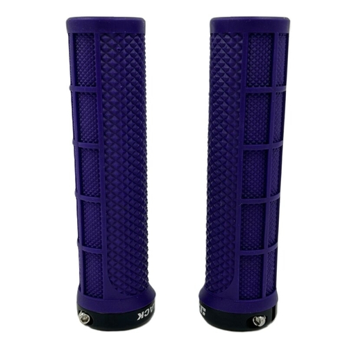 Jetblack Staple Lock On Grips - Purple/Black Rings