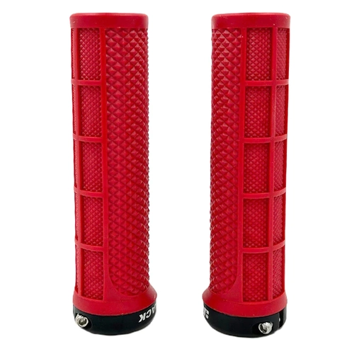 Jetblack Staple Lock On Grips - Red/Black Rings