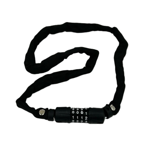 Jet Black Chain Combo (4 digit) Lock 3.5mm x 900mm