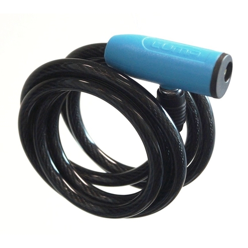 Lock Cable with Blue Highlights, 8mm x 1500mm, key lock, LUMA No1 lock brand in Spain (No Mounting Bracket)
