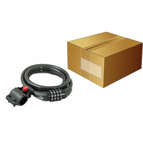 Lock Combination  resettable 12mm x 1800 mm, w/ bracket, LUMA No1 lock brand in Spain, Box qty x 24