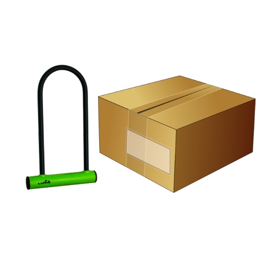 Lock , U lock 180 x 320mm, 12mm bar thickness,  Green receiver, LUMA No1 lock brand in Spain, Box qty 4