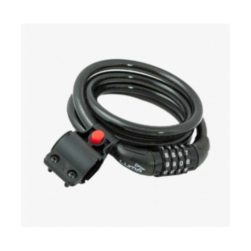 LUMA LOCK - Combination Lock, 15mm x 1500mm, Black. Includes bracket - LUMA No1 lock brand in Spain