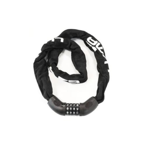 LUMA LOCK - Alpha 6 Match Chain, 6mm Thick by 950mm Long with Resettable Combination Lock, Black with White Writing, LUMA No1 lock brand in Spain