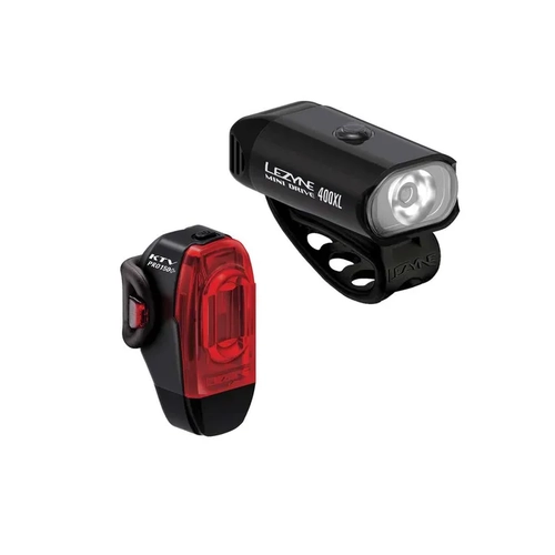 Lezyne Light Pair - Mini Drive 400XL Front/KTV Drive Pro+ 150 Rear
