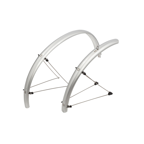 Incredible Value   26" F & R set, MUDGUARD STRONGLIGHT, MTB SILVER ALLOY Guards, CHROME stays - MUDGUARD 60mm, Quality STRONGLIGHT product, great hang