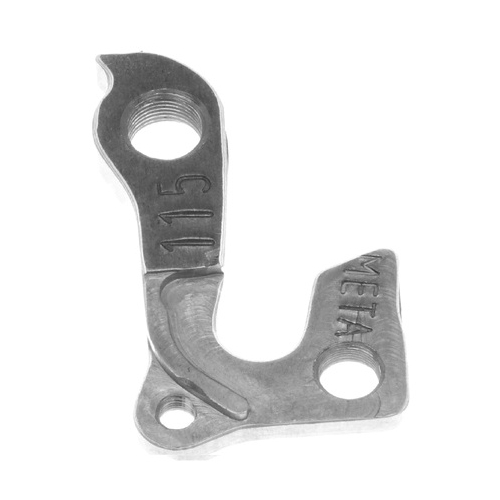 META CNC DERAILLEUR HANGER  - Model 115, Material 6061 T651 Aviation Aluminium, CNC Machined, Silver