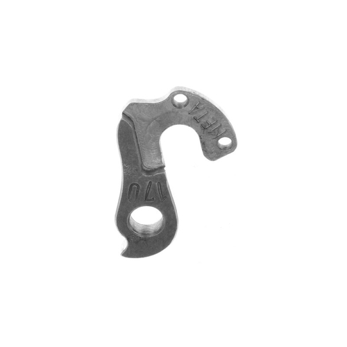 META CNC DERAILLEUR HANGER  - Model 170, Material 6061 T651 Aviation Aluminium, CNC Machined, Silver, BH, FLUID