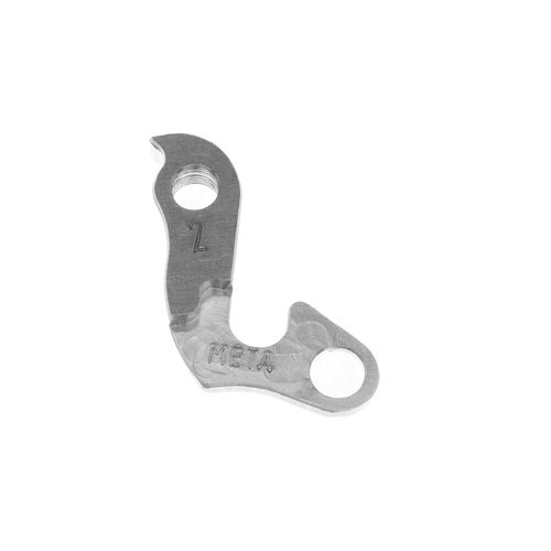 META CNC DERAILLEUR HANGER  - Model 2, Material 6061 T651 Aviation Aluminium, CNC Machined, Silver, Marin