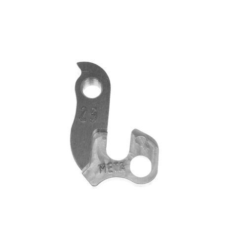 META CNC DERAILLEUR HANGER  - Model 25, Material 6061 T651 Aviation Aluminium, CNC Machined, Silver, Jamis, Schwinn, etc