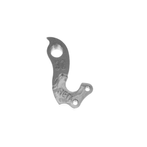 META CNC DERAILLEUR HANGER  - Model 32, Material 6061 T651 Aviation Aluminium, CNC Machined, Silver, Wilier, Fuji, Focus, etc