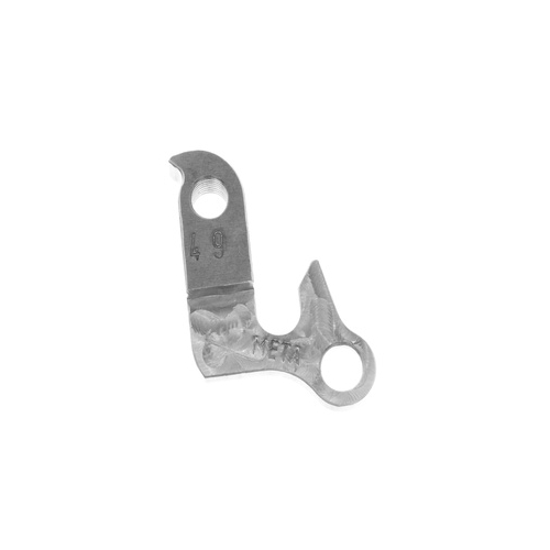 META CNC DERAILLEUR HANGER  - Model 49, Material 6061 T651 Aviation Aluminium, CNC Machined, Silver,  WHEELER, HARO, KHS, MERIDA, FALCON,
OPTIMA, SARA