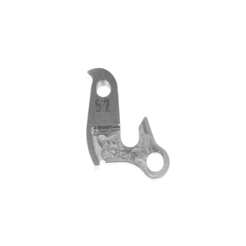 META CNC DERAILLEUR HANGER  - Model 52, Material 6061 T651 Aviation Aluminium, CNC Machined, Silver,  WHEELER, HARO, KHS, MERIDA, FALCON,
OPTIMA, SARA