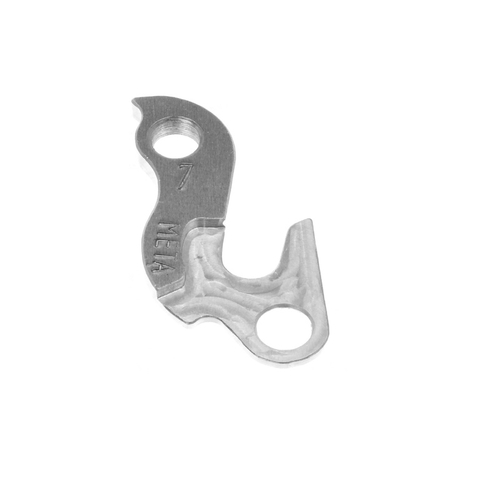 META CNC DERAILLEUR HANGER  - Model 7, Material 6061 T651 Aviation Aluminium, CNC Machined, Silver, Gary Fisher, Klein, TREK, etc