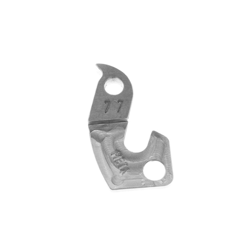 META CNC DERAILLEUR HANGER  - Model 77, Material 6061 T651 Aviation Aluminium, CNC Machined, Silver,  MERIDA, CARRERA, CENTURION