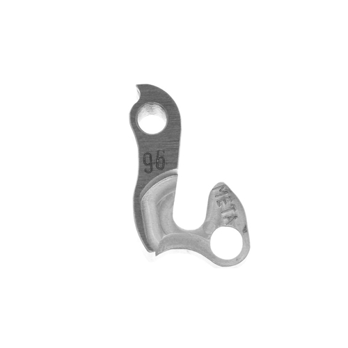META CNC DERAILLEUR HANGER  - Model 96, Material 6061 T651 Aviation Aluminium, CNC Machined, Silver, Felt QX