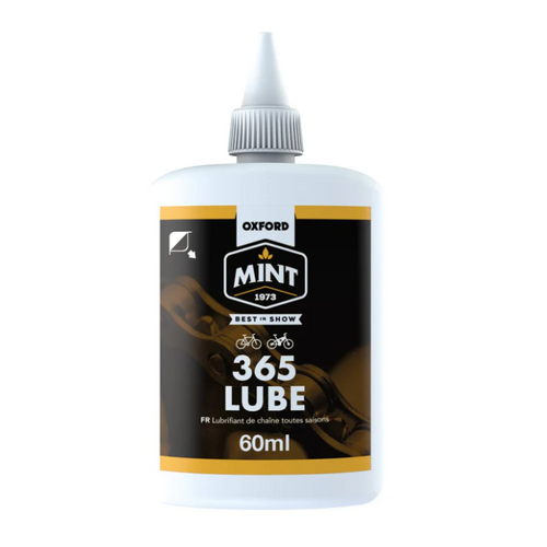 Oxford Mint 365 Lube 60ml, Biodegradeable lubricant, specially formulated lubricant to perform in dusty or wet conditions 24/7