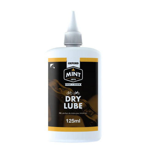 Oxford Mint Dry Lube 125ml, to make your drive train silent and more efficient when riding in dry conditions.
