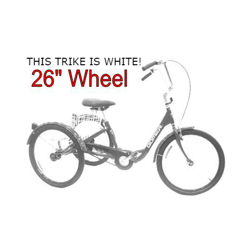 TRIKE  26" 3 Speed (Coaster) NEXUS, 2500 Series (Designed in Australia)  Clean WHITE
