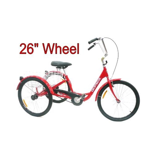 TRIKE  26" 6 Speed SHIMANO, 2500 Series (Designed in Australia)  Bright RED