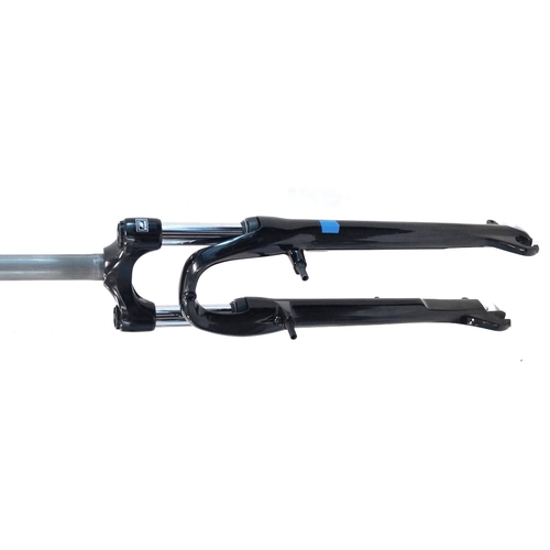 SUSPENSION FORK  700c, Threadless,  SR SUNTOUR, travel 63mm, for axle 9mm, coil spring,  alloy crown, w/pivot only for  V brake, stem: 1 1/8, BLACK (S