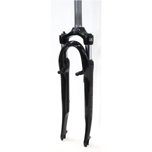 **SR Suntour Suspension Fork 700C,  CR7V, travel 40mm, for axle 9mm, coil spring w/preload adjuster,  for V Brake, 1 1/8" steerer Threadless,  BLACK