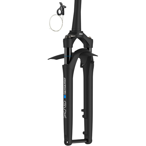 Gravel FORK SF24-GVX32 700C, 50mm travel ,12x100mm axle EQ air spring, RLR damper With remote, flat mount disc , matt black 1.5" to 1-1/8" tapered ste