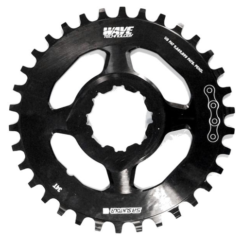 CHAIN RING  For Aion Chainweel - 32T SR SUNTOUR Direct Mount. Alloy. WAVE Tech (functions like NARROW WIDE)