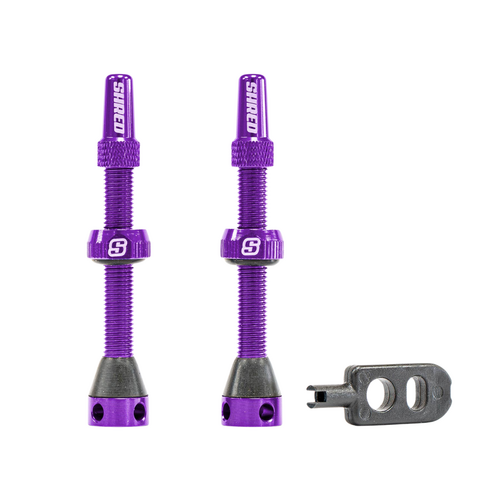 Shred Tubeless Valve Set 50mm - Purple