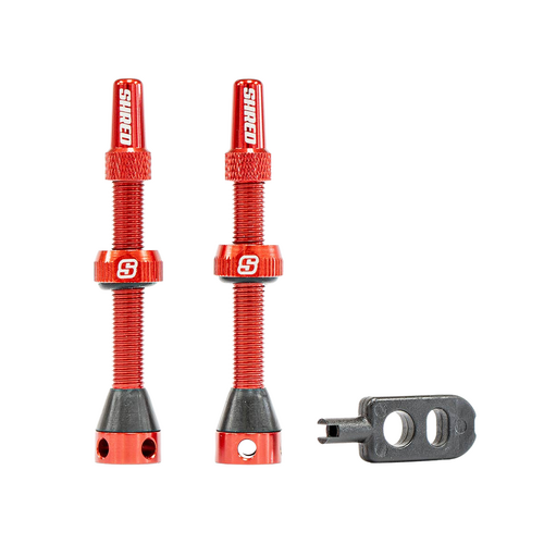 Shred Tubeless Valve Set 50mm - Red