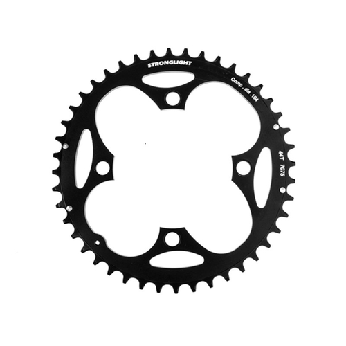 CHAINRING - MTB "STRONGLIGHT", 44T, 7075 CNC Black - 104mm BCD, 4 Hole for 9 Speed