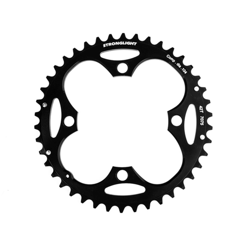 CHAINRING - MTB "STRONGLIGHT", 34T, 7075 CNC Black - 104mm BCD, 4 Hole for 9 Speed