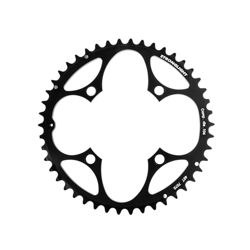 CHAINRING - MTB "STRONGLIGHT", 46T, 7075 CNC Black - 104mm BCD, 4 Hole for 9 Speed - 262510