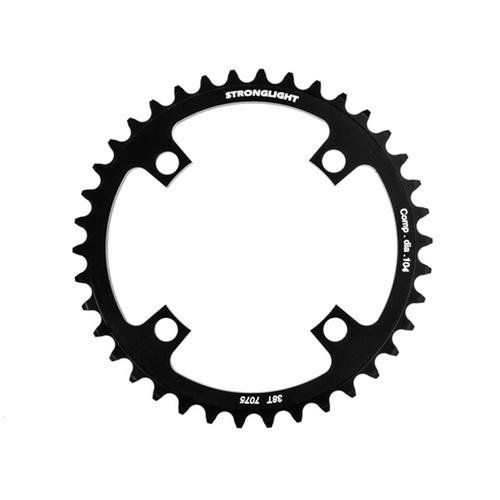 CHAINRING - MTB "STRONGLIGHT", 38T, 7075 SINGLE RING - 104mm BCD for 4H 9 Speed BK