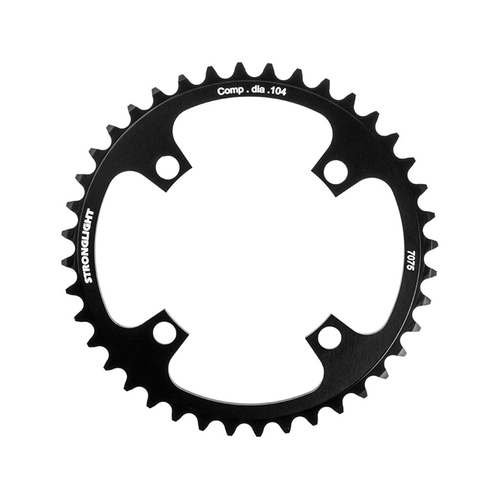CHAINRING - E-BIKE "STRONGLIGHT", 44T, 7075 CNC Black - 104mm BCD, 4 Hole. BOSCH Compatible 1st & 3rd Gen. (NOT narrow wide) - 262554