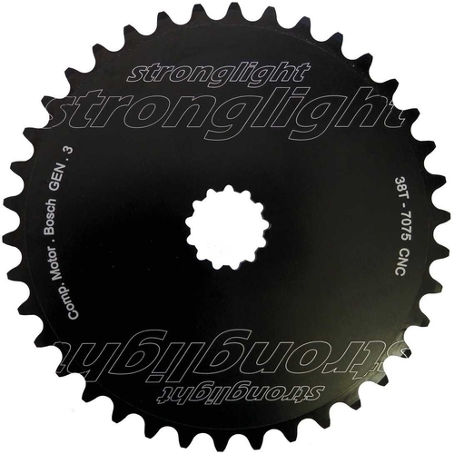 E-BIKE Chainring, COMP. BOSCH - Direct Mount 3rd GENERATION - 7075-T6, BLACK, 38T, a Quality STRONGLIGHT product, - 262580