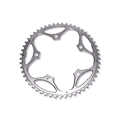 CHAINRING - ROAD "STRONGLIGHT", 52T, 7075 CNC Silver - 130mm BCD, 5 Hole for 9/10 Spd