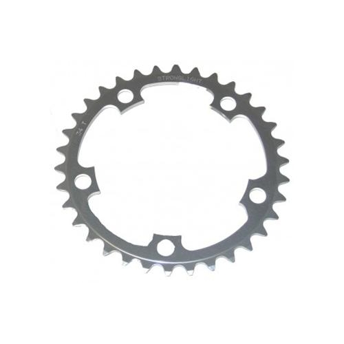 CHAINRING - ROAD "STRONGLIGHT", 34T, 5083 Silver - 110mm BCD, 5 Hole for 9/10 Spd
